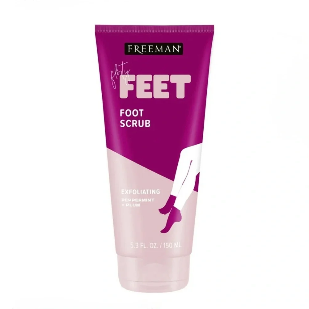 Freeman Flirty Feet Exfoliating Scrub Peppermint & Plum 5.3oz / 150ml Pk of 2